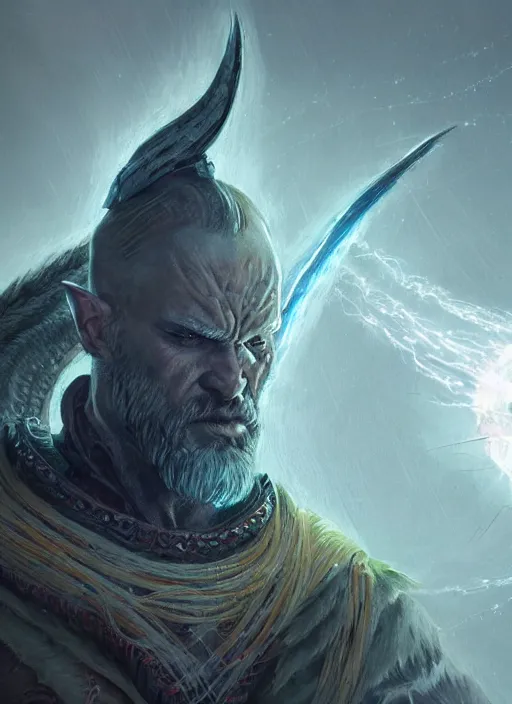 Prompt: close-up of character concept portrait of dangerous Viking Dragon conjuring a violent void multiversal aura, a floating iridescent lightning body from God of War in the center, intricate, elegant, luxurious, digital painting, concept art, smooth, sharp focus, from Star Trek 2021, illustration, by WLOP and Ruan Jia and Mandy Jurgens and William-Adolphe Bouguereau, Artgerm