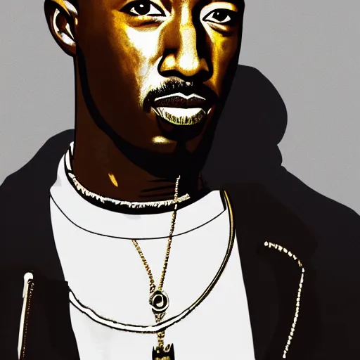 Image similar to detailed portrait of freddie gibbs