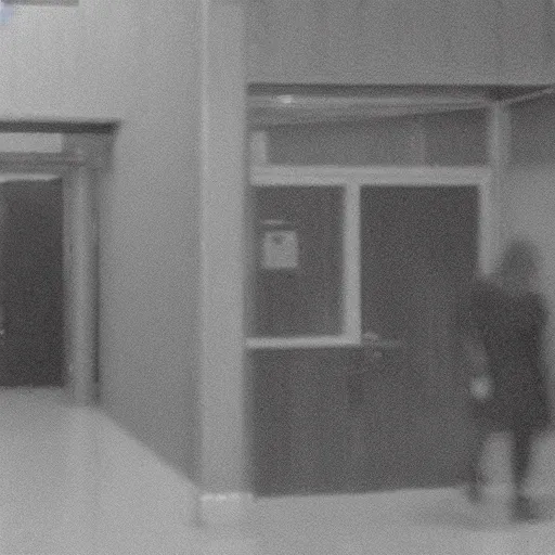 Prompt: cctv footage of an apparition