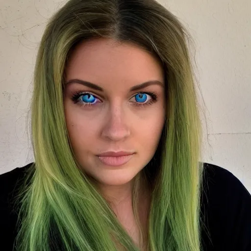 Prompt: a person with green eyes and blonde hair, hazel eyes