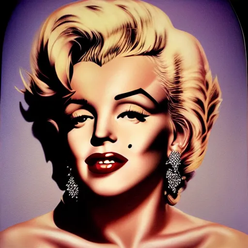 Prompt: portrait of Marilyn Monroe in the seven year itch, painted by Trevor brown