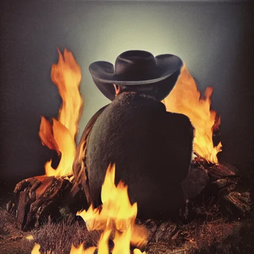 Prompt: candid photo of Smokey The Bear in the bathroom sitting on a porcelain throne, playing with fire, by Annie leibowitz, photorealisitc, extremely detailed