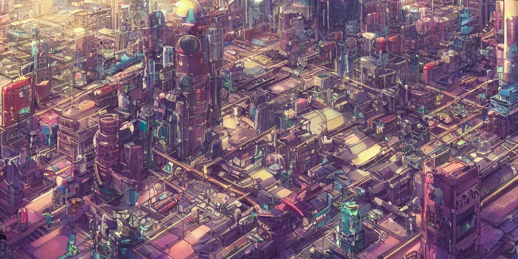 Prompt: an 80s anime futuristic city scene, intricate details, sense of space, detailed, trippy, dope