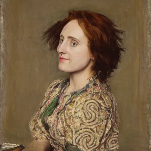 Prompt: portrait of isy suttie, preraphaelite, 8 k