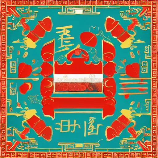 Prompt: traditional chinese, illustrator element fancy shining color, sharp focus, super resolution