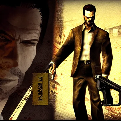 Prompt: Max Payne (2001) gameplay footage