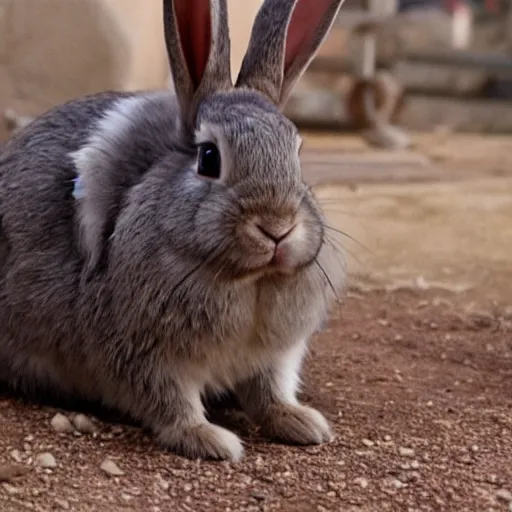 Prompt: a rabbit in the movie Tombstone