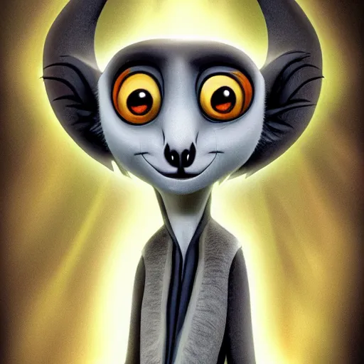 Image similar to Mort the lemur from DreamWorks Madagascar lord Voldemort fusion