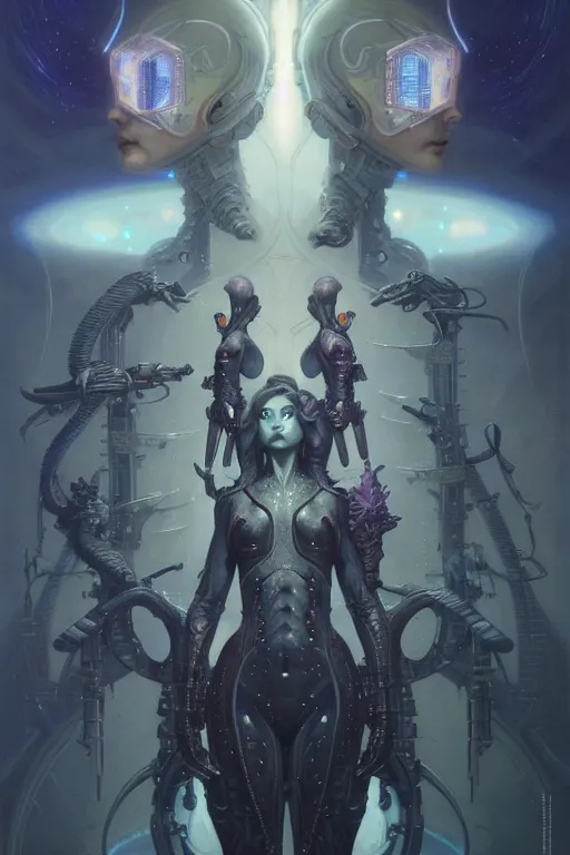 Image similar to gemini fantasy character portrait, ultra realistic, wide angle, intricate details, blade runner artifacts, highly detailed by peter mohrbacher, wayne barlowe, boris vallejo, hajime sorayama aaron horkey, gaston bussiere, craig mullins