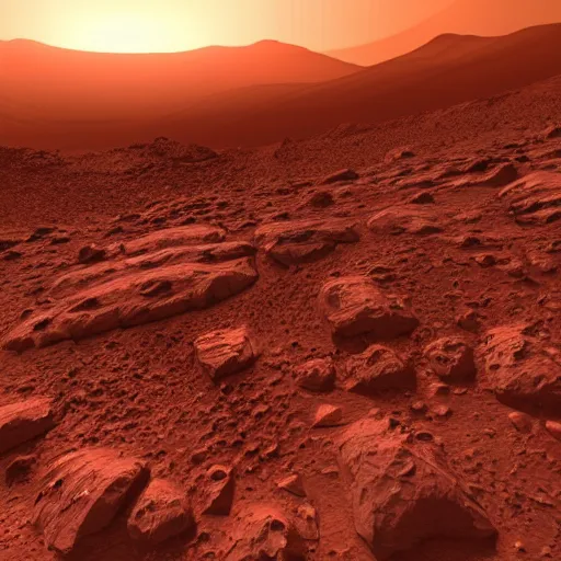 Image similar to sunset on Mars