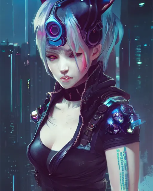 Cyberpunk cat girls! Generated in Stable Diffusion using Loopback