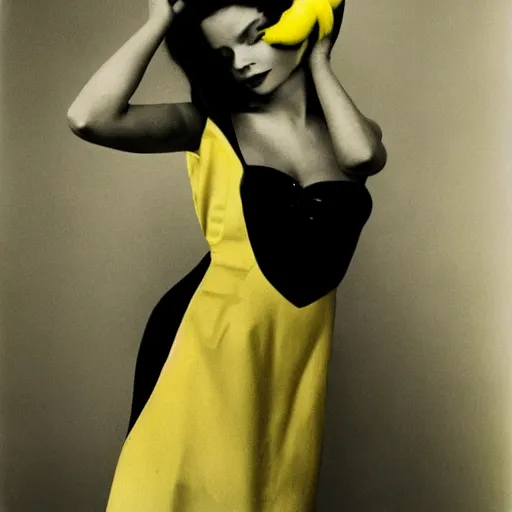 Image similar to elegant woman dressed up as pikachu, art photo by Annie Liebovitz and Frantisek Drtikol, digital photo, clean, sharp, smooth, glossy photo