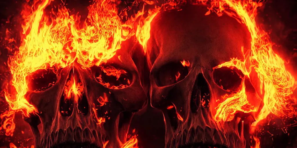 Prompt: Skull on fire 🔥🔥🔥🔥🔥🔥🔥🔥🔥🔥🔥🔥🔥🔥🔥🔥🔥🔥🔥🔥🔥🔥🔥🔥🔥🔥🔥🔥🔥🔥 , realistic 4k octane beautifully detailed render, 4k post-processing, highly detailed, intricate complexity, epic composition, magical atmosphere, cinematic lighting, masterpiece, ultra hd