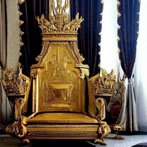 Image similar to royal throne in the royal palace, Ultra Lux Interiors Look Like When They're Inspired by Games of thrones