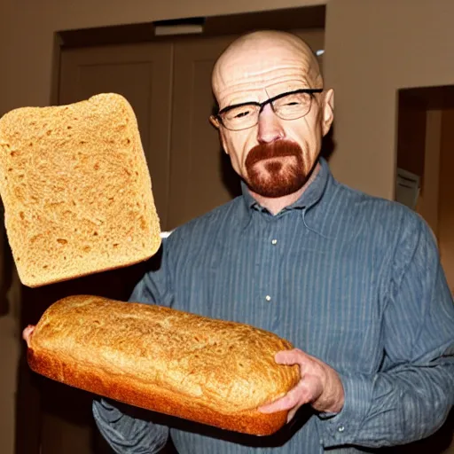 Image similar to walter white bakes bread, bakes bread