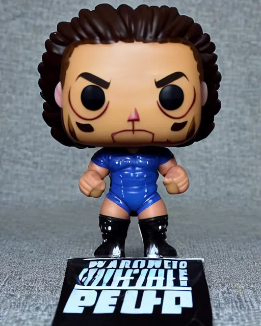 Prompt: A WWE wrestler Funko Pop. Photographic, photography