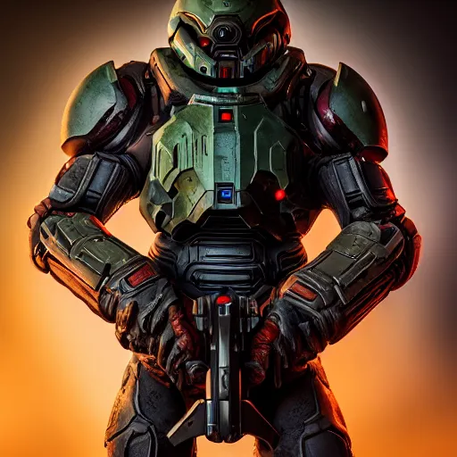 Image similar to Doom slayer, XF IQ4, 150MP, 50mm, f/1.4, ISO 200, 1/160s, natural light, Adobe Photoshop, Adobe Lightroom, DxO Photolab, polarizing filter, Sense of Depth, AI enhanced, HDR