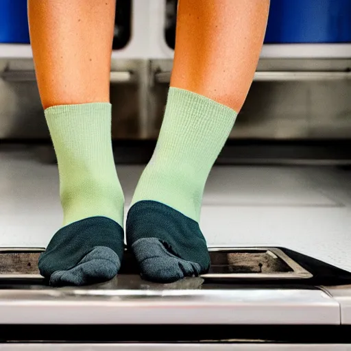 Prompt: lost socks in the laundromat