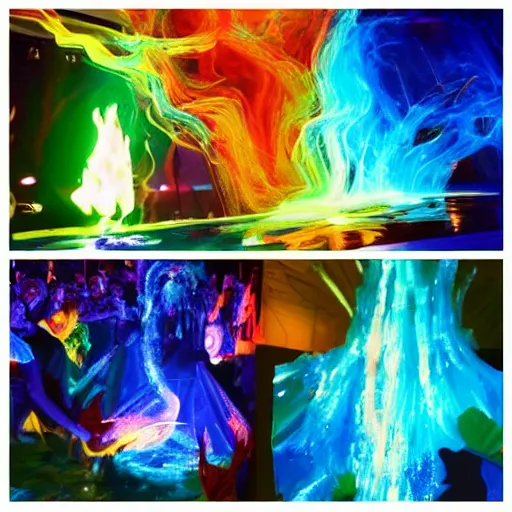 Image similar to what's inside my head when listening to good music, glowing, fire, gold, paint 3D splashes