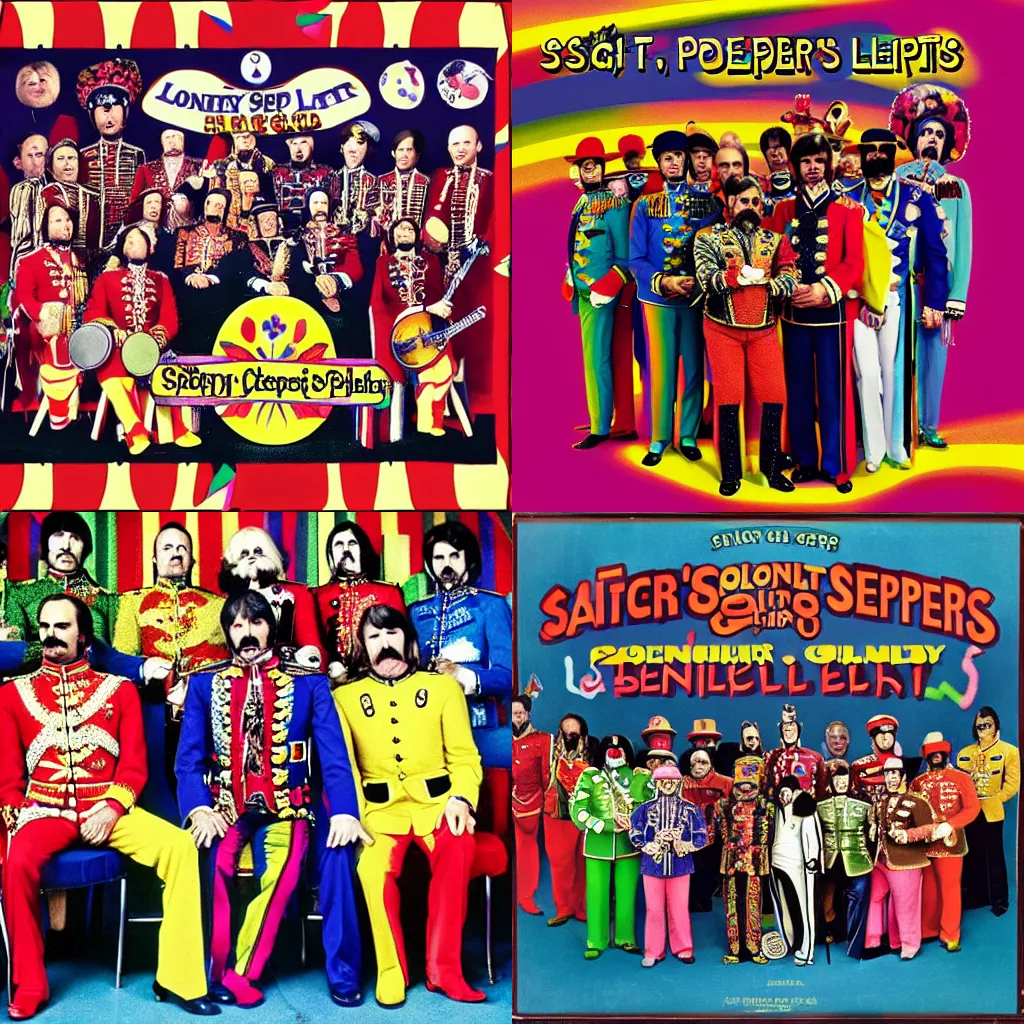 Prompt: Sgt. Peppers' Lonely Hearts Club Band