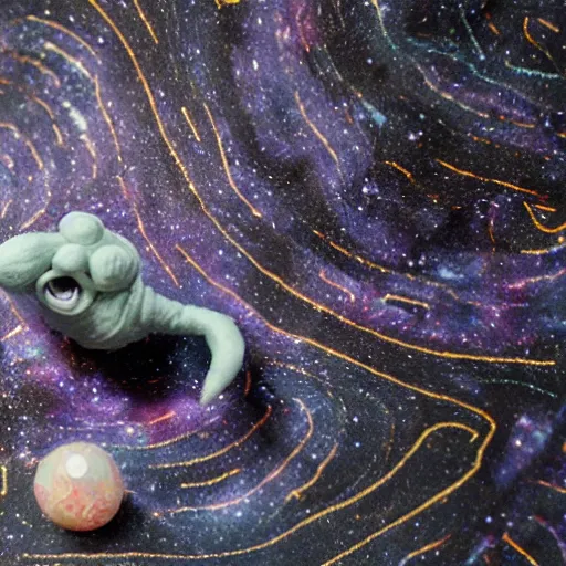 Image similar to Liminal space in outer space, claymation