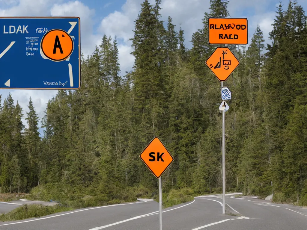 Image similar to confusing road signs, 8k resolution, ultrarealistic