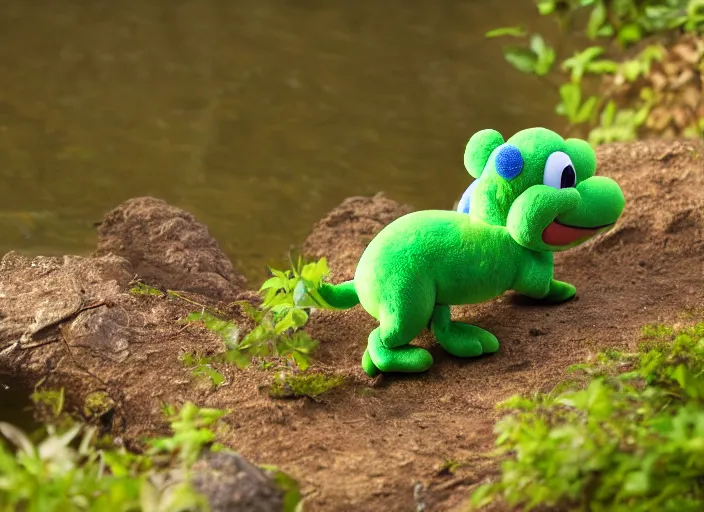 Image similar to national geographic wildlife photo of real life yoshi yoshi in real life in the wild, 8 k, 8 5 mm f 5. 6