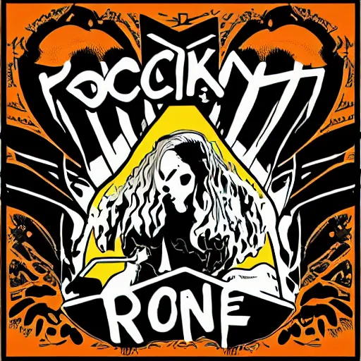 Prompt: Rock album cover by Boneface