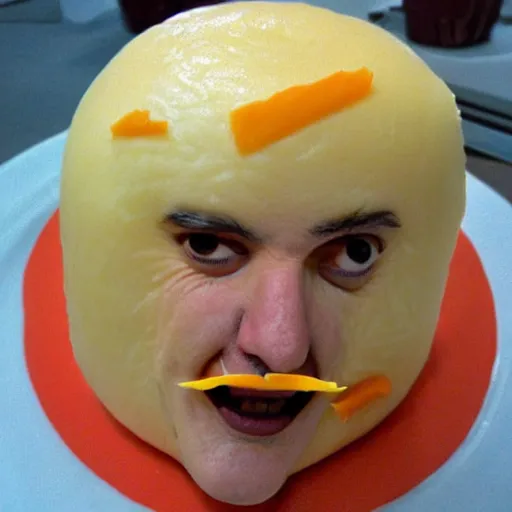 Prompt: cheese john cleese made out of cheese as a cheese