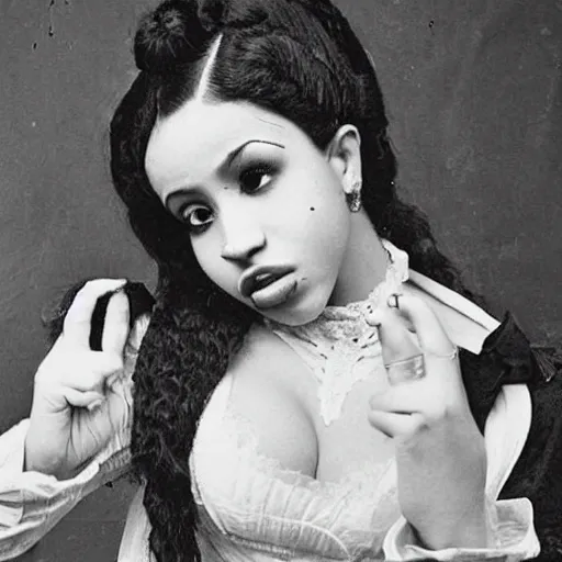 Image similar to Old Victorian photo of Cardi B