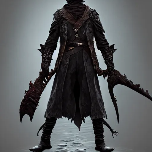 Prompt: Bloodborne character, creature, highly detailed, digital fantasy character, artstation, concept art, hard focus, illustration, art by Max Verehin and Alex Negrea and Craig Mullins, James Jean, Andrey Ryabovichev, Mark Simonetti and Peter Morbacher, Unreal engine 5 render 16k