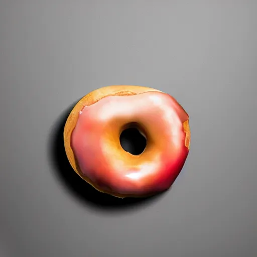 Image similar to a realistic iphone apple logo like a donut, photorealistic, ultra detailed, intricate