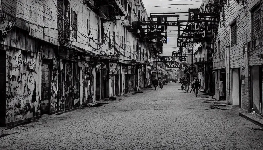 Image similar to a normal street on a normal day but everybody is walking dead, sixth sense, i see dead people, high contrast, intricate details