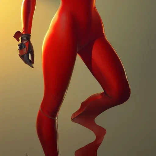 Prompt: a female wearing a skintight red mechanics jumpsuit, intricate, elegant, highly detailed, digital painting, artstation, concept art, smooth, sharp focus, illustration, art by artgerm and greg rutkowski and alphonse mucha, 8 k