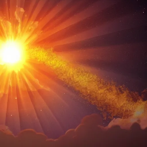 Prompt: the sun blowing up while people watch from earth, hyper realistic, HD, highly detailed,