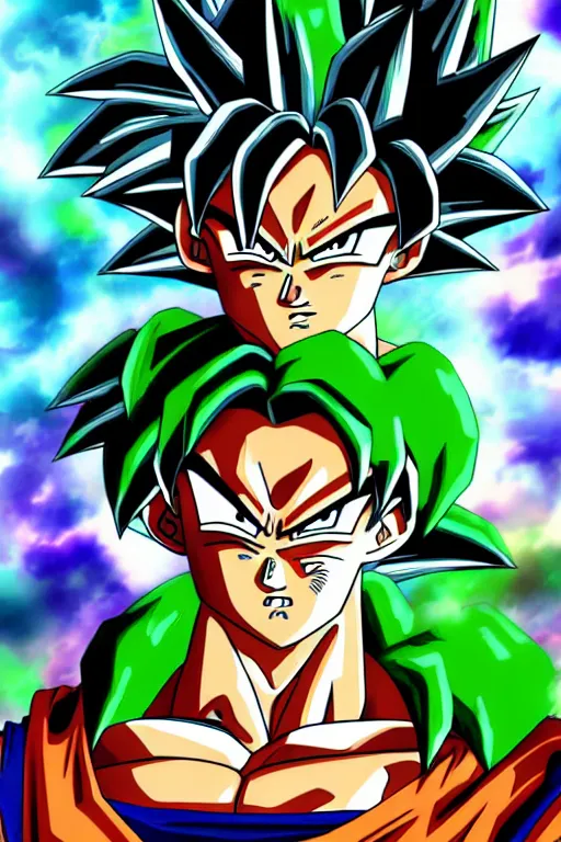 Image similar to goku vs broly, ultra detailed, digital art, 8 k, character, realistic, portrait, hyperrealistic