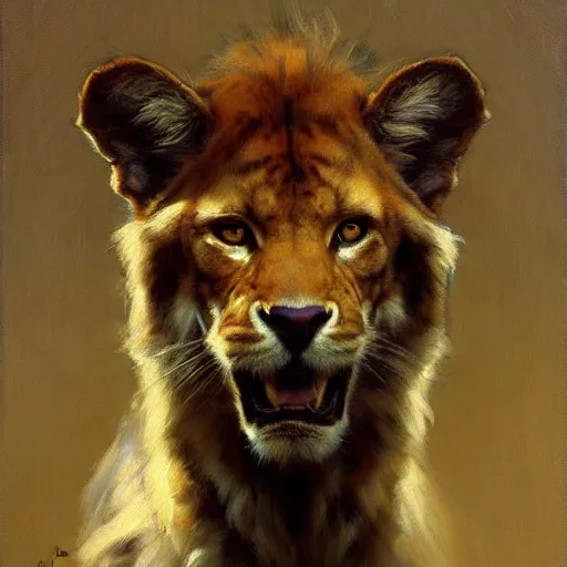 Image similar to a portrait of an animal. highly detailed painting by gaston bussiere, craig mullins, j. c. leyendecker, furry