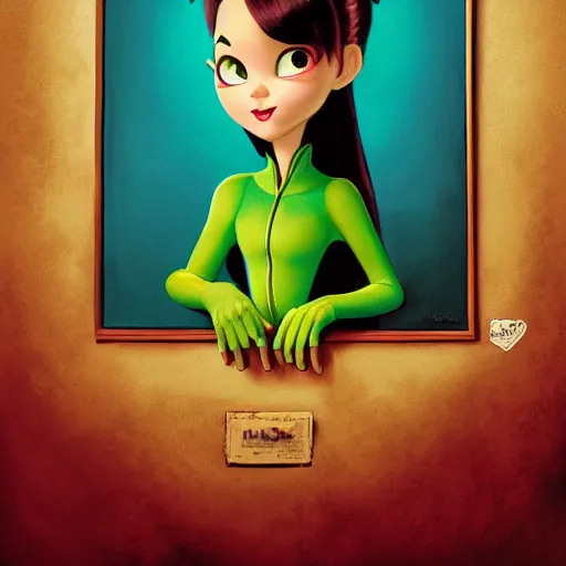 Image similar to dragon in a comic book style portrait painting pixar character design by mark ryden and pixar and hayao miyaz
