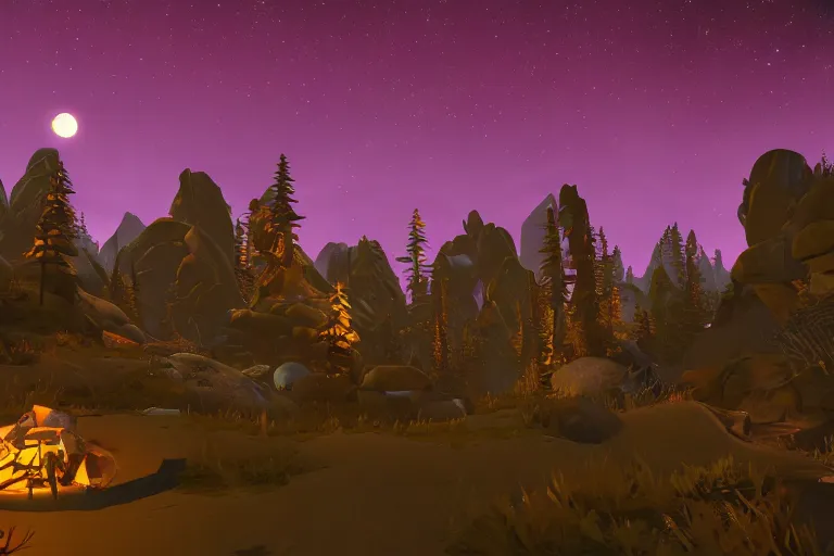 Prompt: a screenshot from outer wilds, 4 k hd