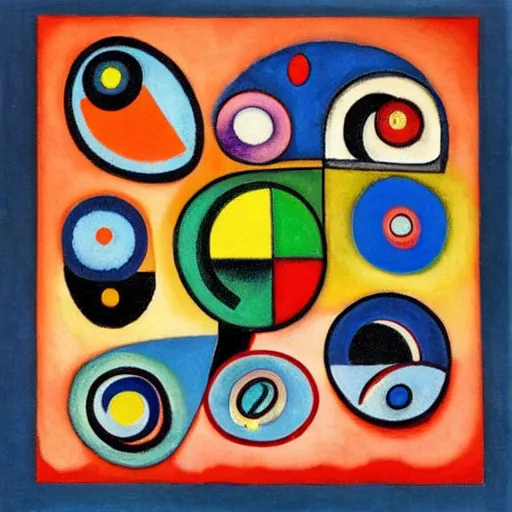 Image similar to novo nordisk logo by kandinsky, oil on canvas