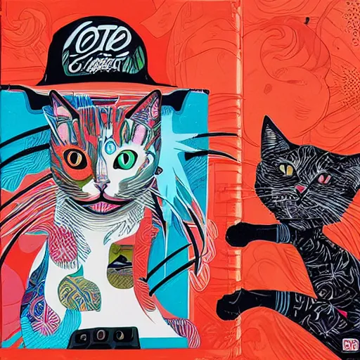 Image similar to Tristan Eaton, Lofi Cat