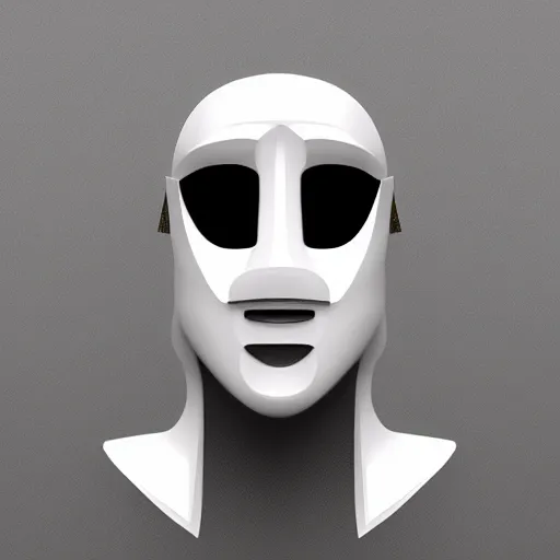 Image similar to a science fiction original concept mask symmetric