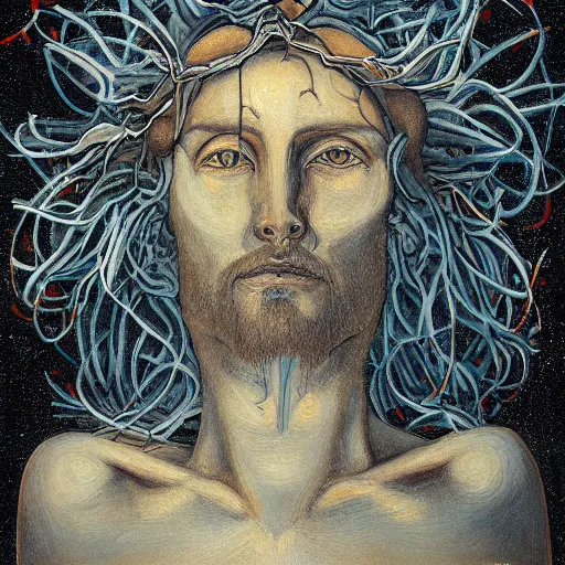 Prompt: the transfiguration of jesus christ, an ultrafine detailed painting by james jean, behance contest winner, vanitas, angular, altermodern