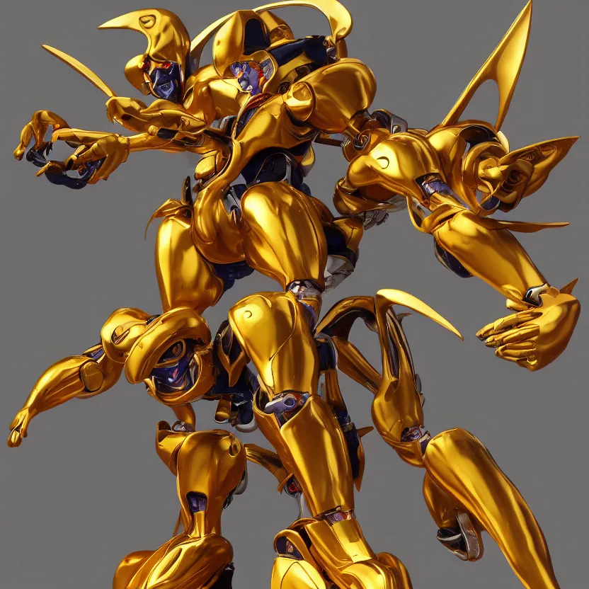 Image similar to golden Mecha Frieza Trending on artstation DeviantArt Pinterest gloating detailed HD 8k High Resolution