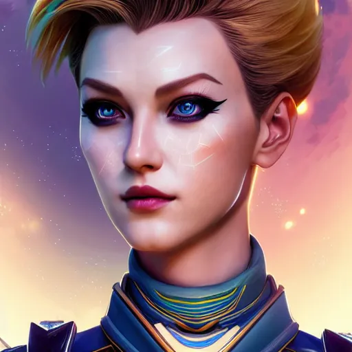 Image similar to symmetry!! portrait of sailor uranus! alien in the style of horizon zero dawn, machine face, intricate, elegant, highly detailed, digital painting, artstation, concept art, smooth, sharp focus, illustration, art by artgerm and ross tran and greg rutkowski and alphonse mucha, 8 k