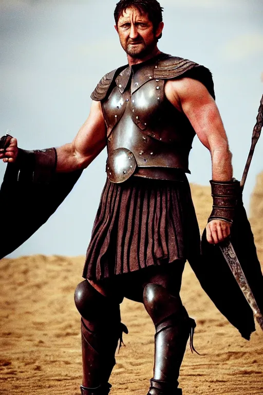 Image similar to Gerard Butler as Gladiator