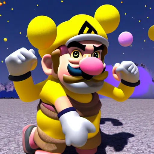 Image similar to wario on an adventure,, 8 k