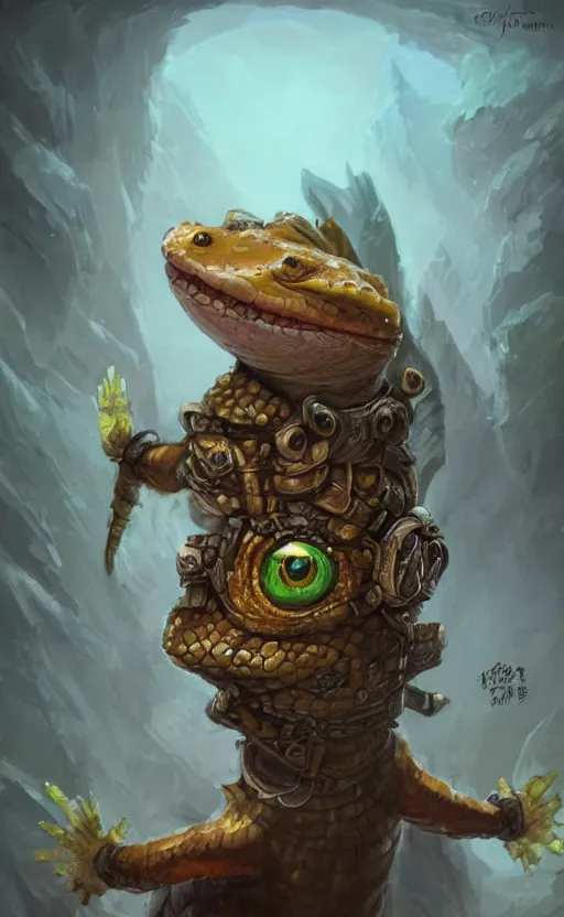 Cute anthropomorphic Gecko as a Great Bagatur from | Stable Diffusion ...