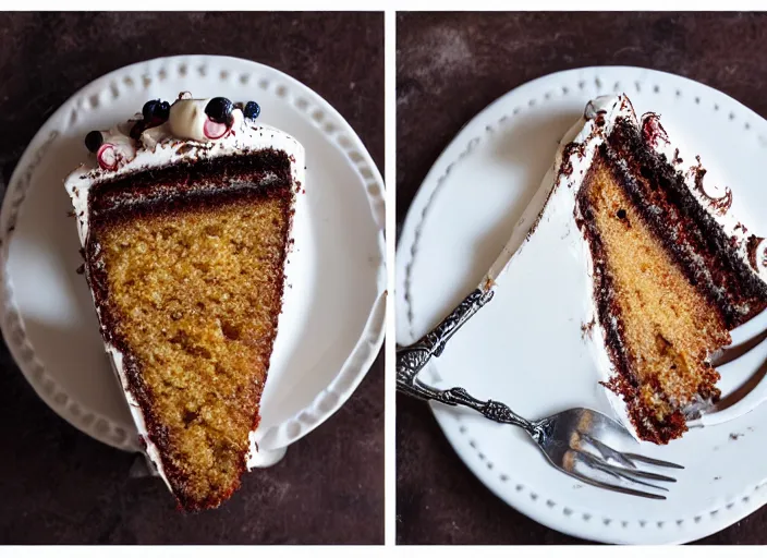 Image similar to most delicious cake of all time, professional food photography, studio lighting, plating