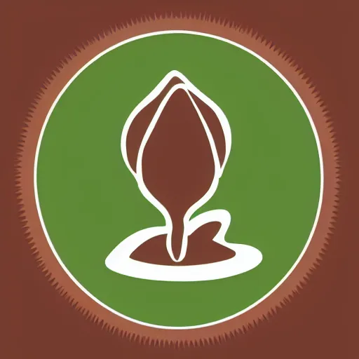 Prompt: A professional logo of a company in the shape of an acorn, vector graphics